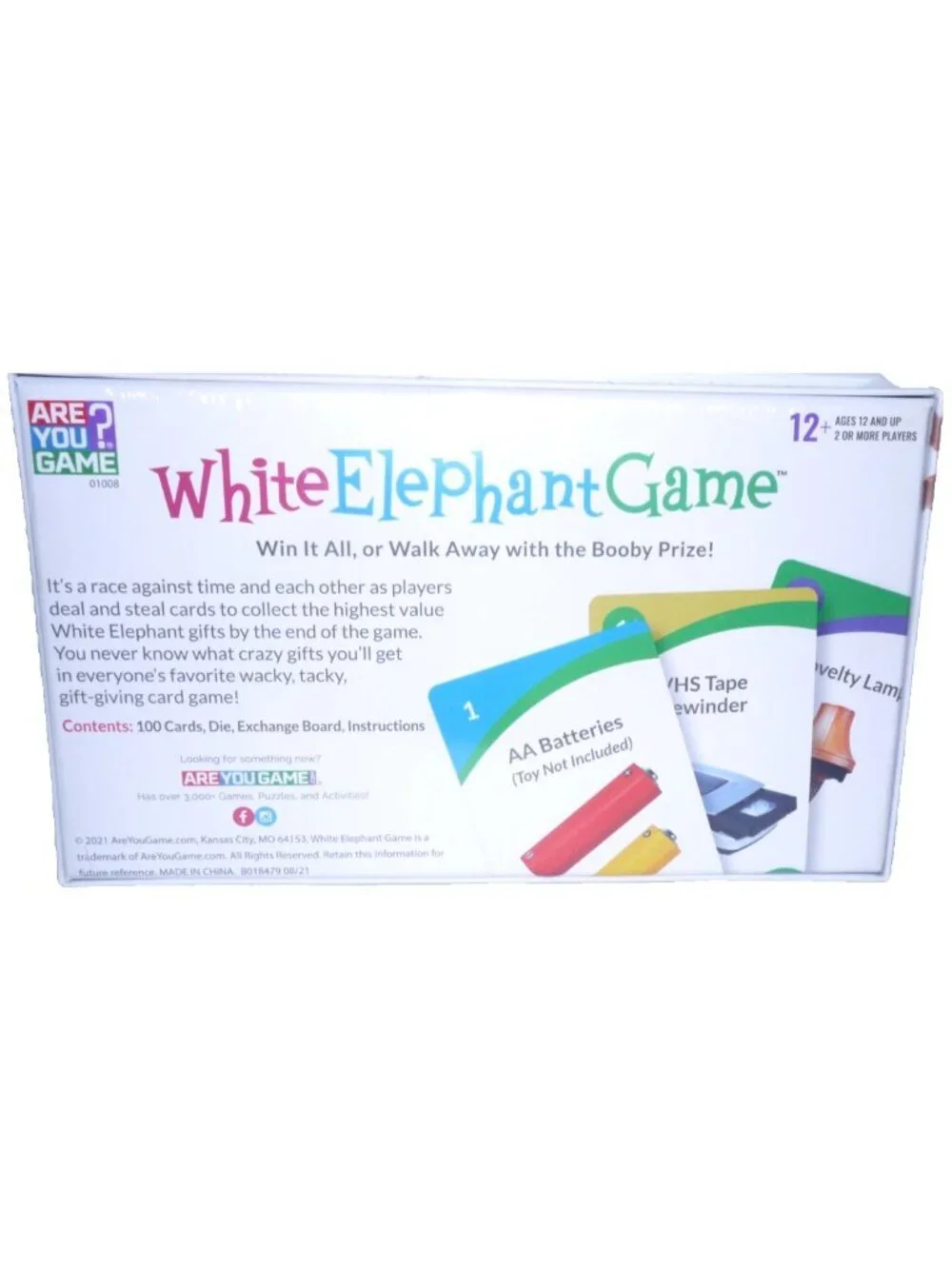 White Elephant Game family card game New, 2021 Are You Game?